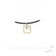 Silver, gold and diamond pendant