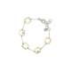 Silver, gold and diamond bracelet