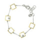 Silver, gold and diamond bracelet