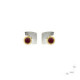 Silver, gold and ruby ​​earrings