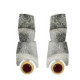 Silver, gold and ruby ​​earrings