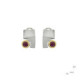 Silver, gold and ruby ​​earrings