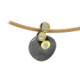 Silver, gold and diamond pendant