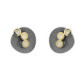 Silver, gold and diamond earrings