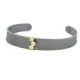 Silver, gold and diamond bracelet
