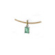 Silver, gold, diamond and emerald pendant