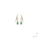 Silver, gold, DIAMOND LAB and emerald earrings