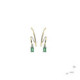 Silver, gold, diamond and emerald earrings