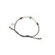 Silver, gold, diamond and emerald bracelet