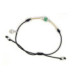 Silver, gold, diamond and emerald bracelet