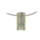 Silver, gold and emerald pendant