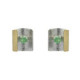 Silver, gold and emerald earrings