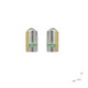 Silver, gold and emerald earrings