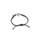 Silver, gold and emerald bracelet