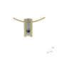 Silver, gold and sapphire pendant