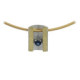 Silver, gold and sapphire pendant