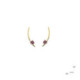 Silver, gold and tourmaline earrings