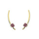 Silver, gold and tourmaline earrings