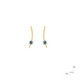 Silver, gold and topaz earrings