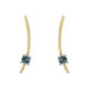 Silver, gold and topaz earrings
