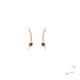 Silver, gold and tourmaline earrings