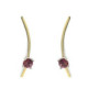 Silver, gold and tourmaline earrings