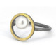 Anell de plata, or i perla