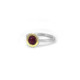 Silver, gold and ruby ​​ring