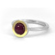 Silver, gold and ruby ​​ring