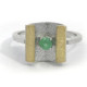 Silver and gold ring