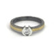 Anell de plata, or i brillant