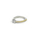 Anillo de plata, oro y brillant
