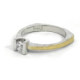 Anillo de plata, oro y brillant