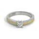 Anell de plata, or i brillant