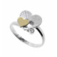 Anillo de plata, oro y DIAMANT  LAB