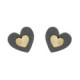Silver, gold and diamond lab earrings
