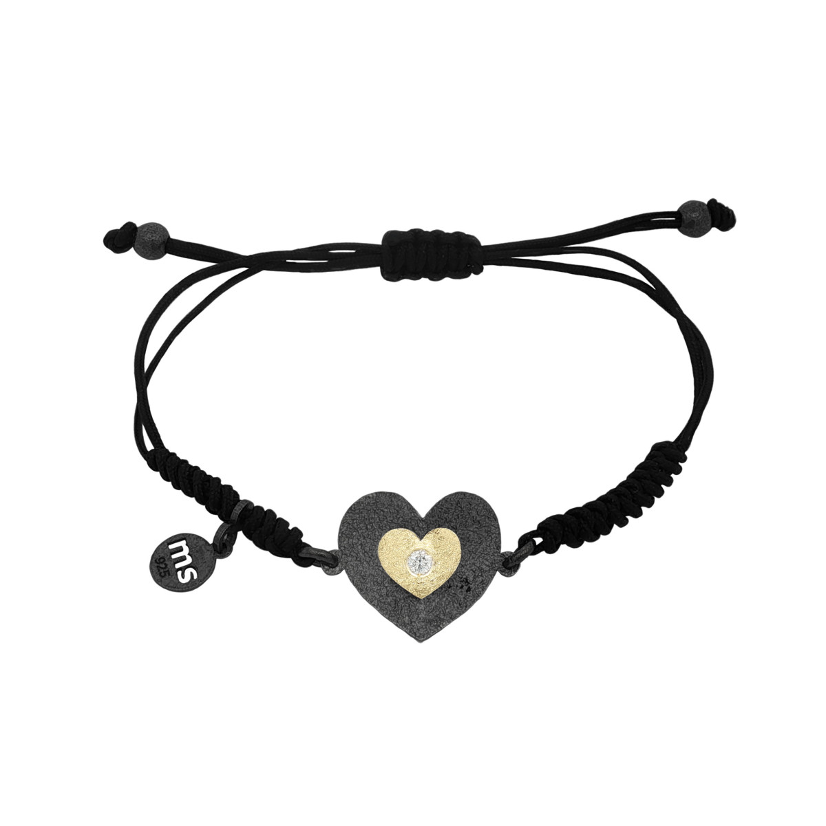 Polsera de plata, or i diamant lab