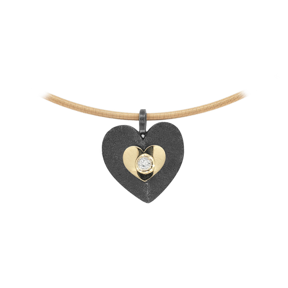 Penjoll de plata, or i diamant lab