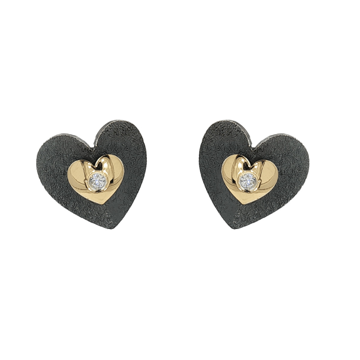 Arracades de plata, or i diamant lab