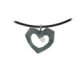 Silver and lab-lab diamond pendant