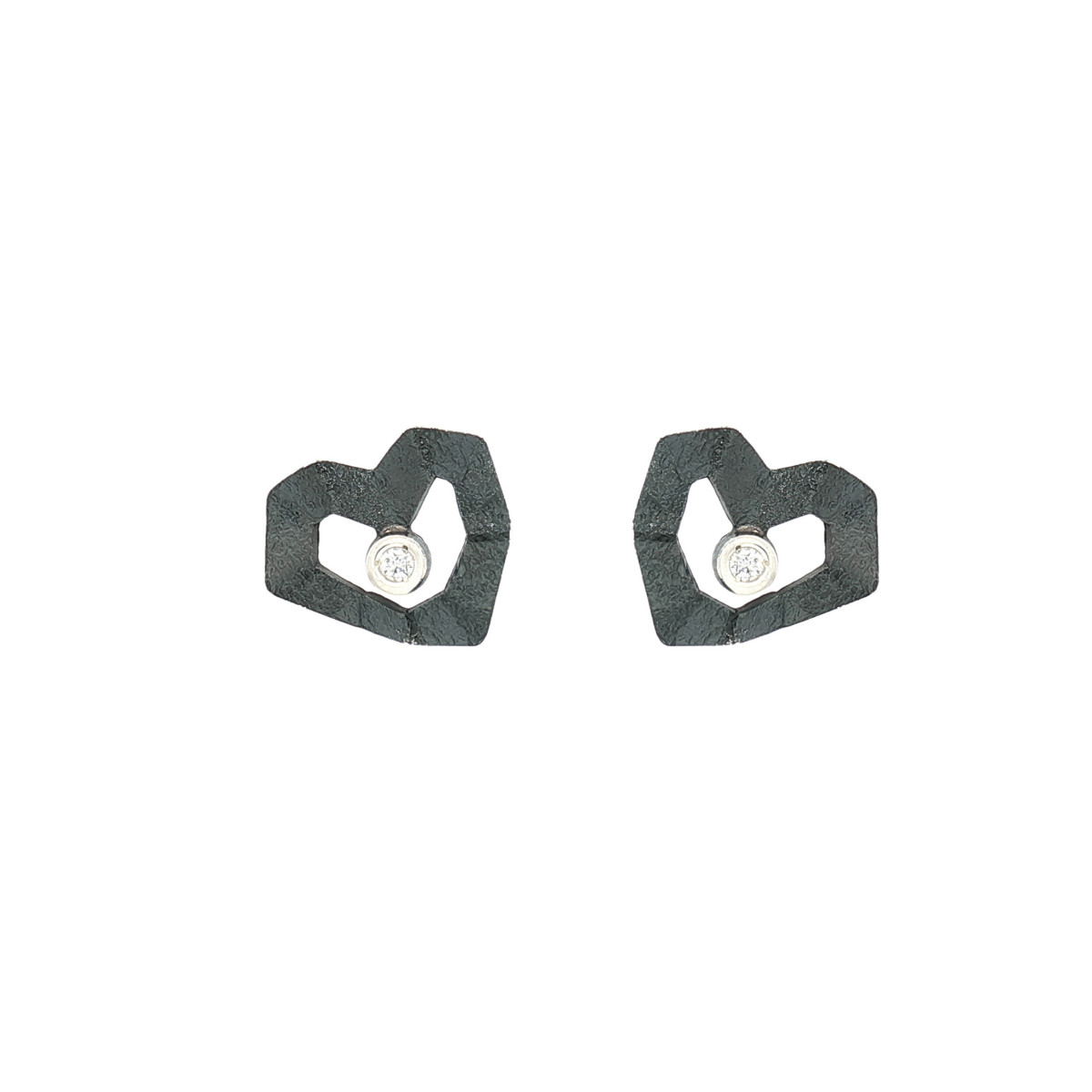 Pendientes de plata y diamante lab
