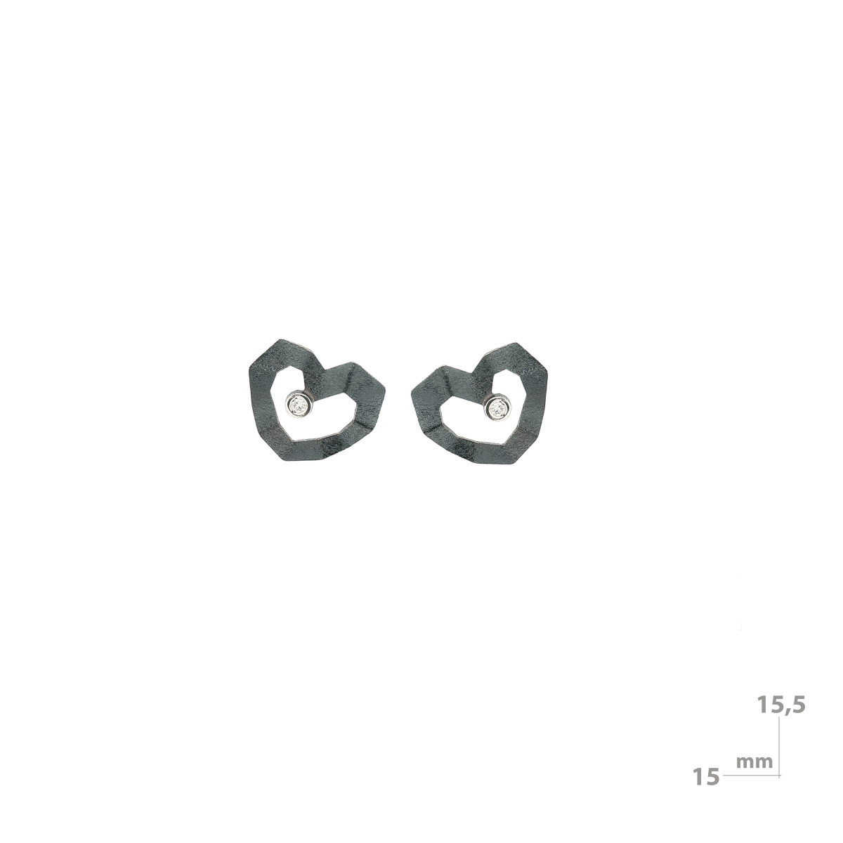 Pendientes de plata y diamante lab