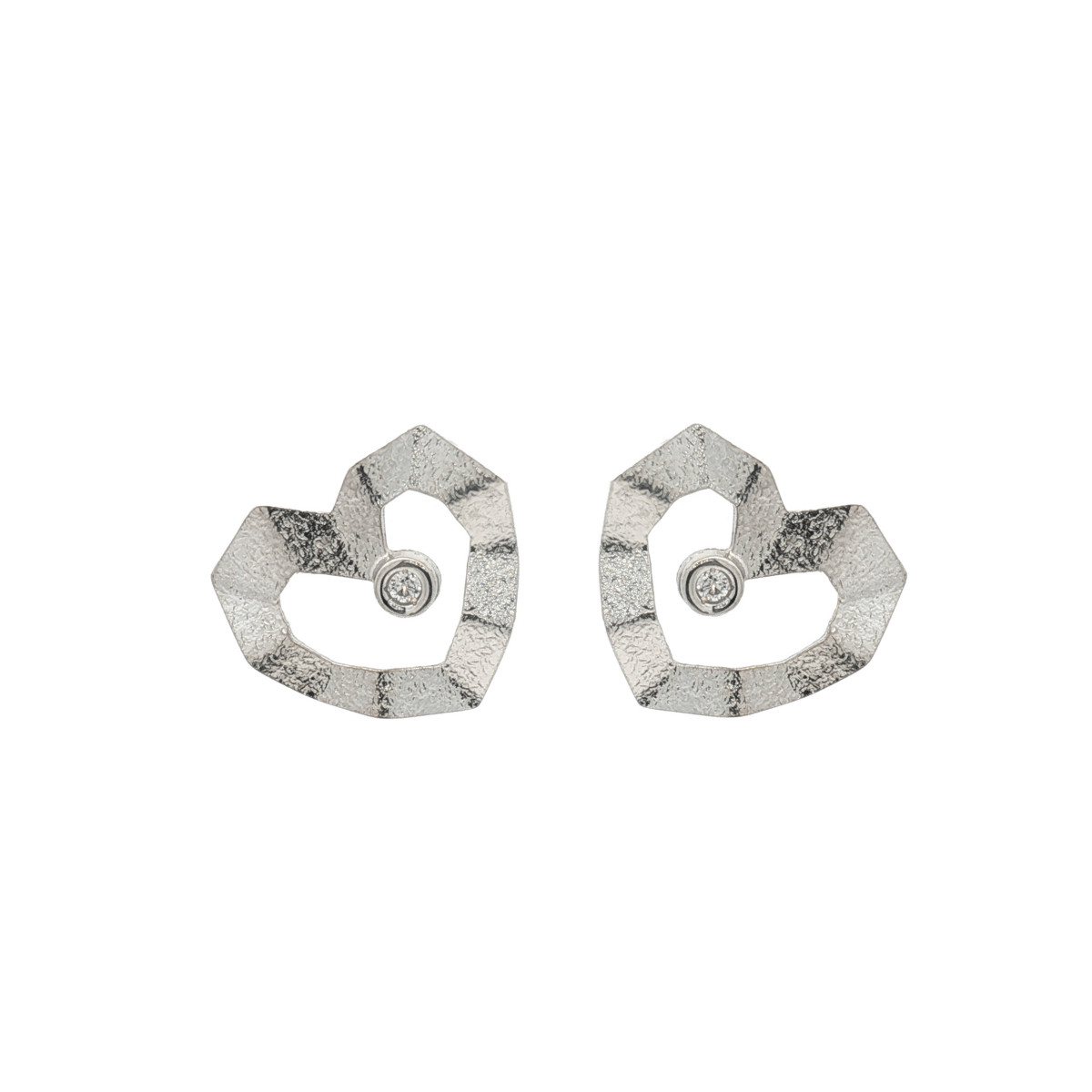 Pendientes de plata y diamante lab