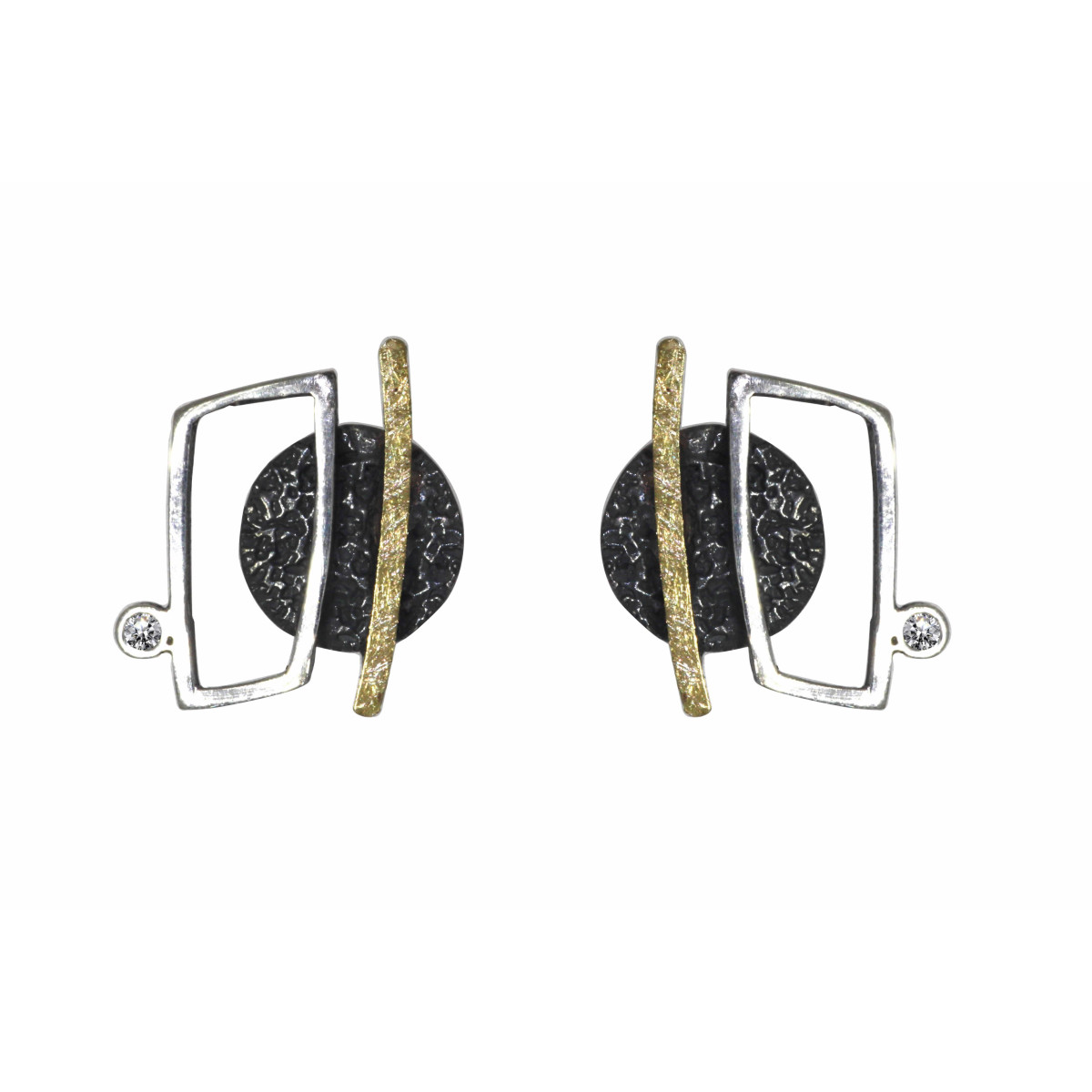 ARRACADES PLATA, OR I DIAMANT LAB 0.015 CT