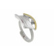 Anillo de plata, oro y brillante