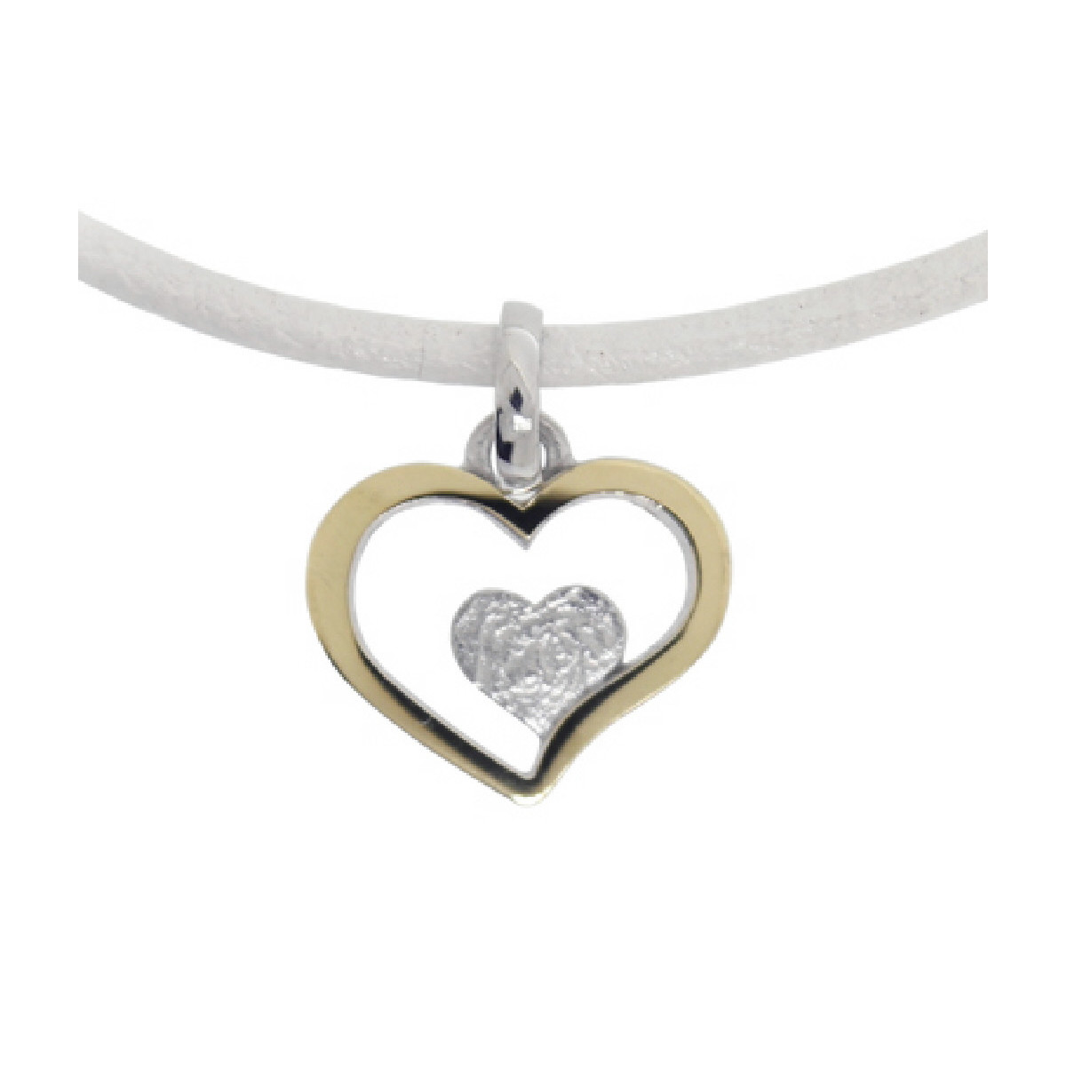 Colgante de plata y oro