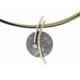 Colgante de plata, oro y DIAMANT  LAB