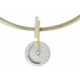 Colgante de plata, oro y DIAMANT  LAB