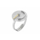 Anillo de plata, oro y DIAMANT  LAB