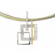 Colgante de plata, oro y DIAMANT  LAB